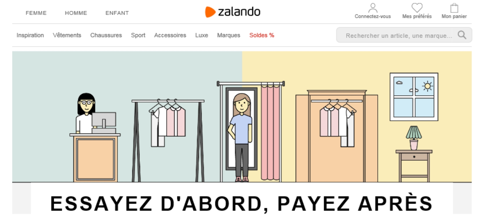 Zalando propose une option de paiement différé